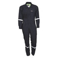 Coverall, 8.9 cal/sq cm ATPV, 5XL, 32 in Inseam, FR Inherent Blend, Zipper