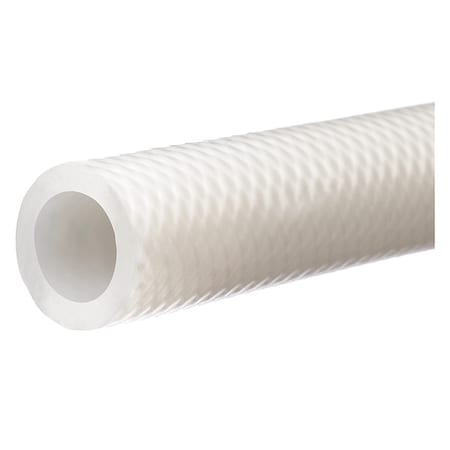 Reinforced FDA Silicone Tubing, 3/8" ID x 11/16" OD x 5 Ft. L
