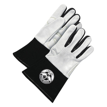 Gander Welding Gloves, Gauntlet Cuff, Grain Goatskin, S, 1 PR