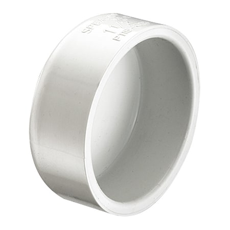 PVC Cap, Socket, 4 in Pipe Size