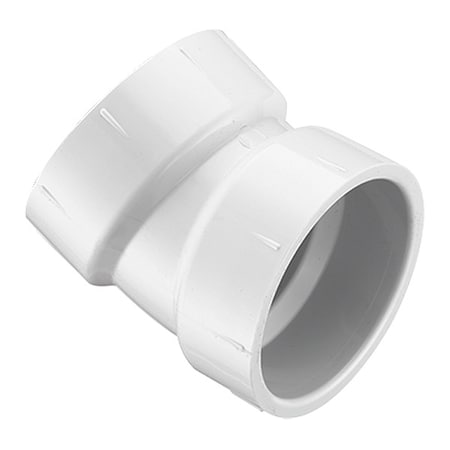 PVC Elbow, 22-1/2 Degrees, Socket, 6 in Pipe Size