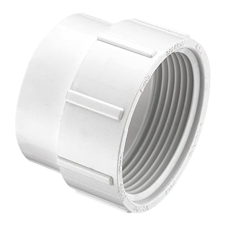 PVC Cleanout Body, Spigot x FNPT, 6 in Pipe Size