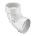 PVC Sanitary Elbow, 90 Degrees, Socket, 3 in Pipe Size