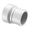 PVC No Hub Adapter, Socket x Spigot, 4 in Pipe Size