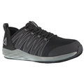 Men's Athletic Shoe, Steel Toe, Mesh Upper, Rubber Outsole, Lace Up, Black/Gray, 11 1/2 W