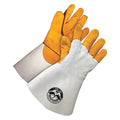 Gander Brand Welding Gloves, Gauntlet Cuff, Straight Thumb, Premium Deerskin, L, 1 PR