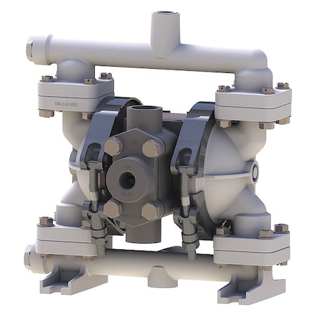 Double Diaphragm Pump, FNPT, PTFE/PP, 1/4 in, 5 gpm