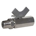 1/4" FNPT x MNPT Stainless Steel Ball Valve Inline