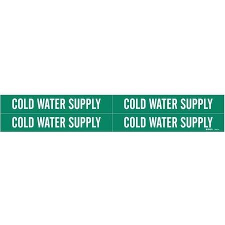 Pipe Mrkr,Cold Water Supply,3/4to2-3/8In