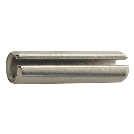 Slotted Spring Pin, 3/32 in Outside Dia, 7/8 in L, Stainless Steel, 100 PK