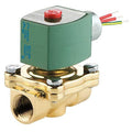 Solenoid Valve, 2-Way, 2-Position, Normally Closed, 3/4 in Pipe Size, 120V AC, High Flow, Brass