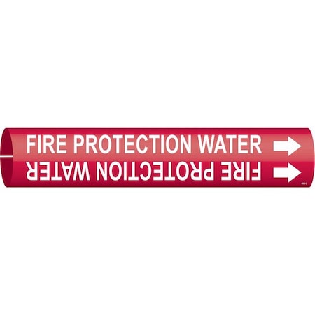 Pipe Marker,Fire Protection Water,Red, 4060-C