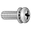 M3-0.50 x 3.85 mm Phillips Pan Machine Screw, Plain 18-8 Stainless Steel, 25 PK