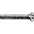 #8-32 x 1-1/2 in Phillips Flat Machine Screw, Plain 18-8 Stainless Steel, 100 PK