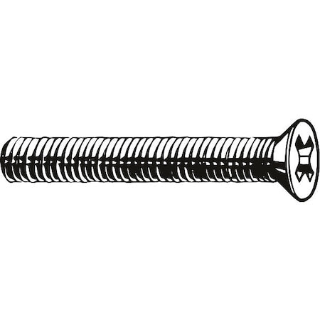 #8-32 x 1-1/2 in Phillips Flat Machine Screw, Plain 18-8 Stainless Steel, 100 PK