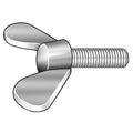 Thumb Screw, M10-1.50 Thread Size, Rounded Wing, Zinc Plated Iron, 25 mm Head Ht, 16 mm Lg