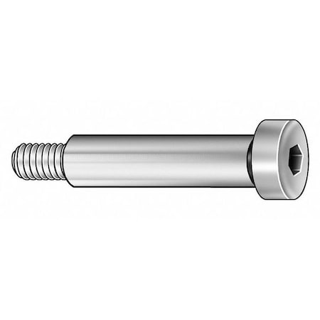 Precision Shoulder Screw, 1/4"-20 Thr Sz, 7/16 in Thr Lg, 3/8 in Shoulder Lg, 18-8 Stainless Steel