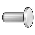 Solid Rivet, Flat Head, 0.25 in Dia., 2 in L, Aluminum Body, 50 PK