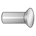 Solid Rivet, Countersunk Head, 0.25 in Dia., 0.5 in L, Stainless Steel Body, 50 PK