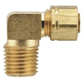 1/4" Compression x MNPT Brass 90 Degree Elbow 50PK