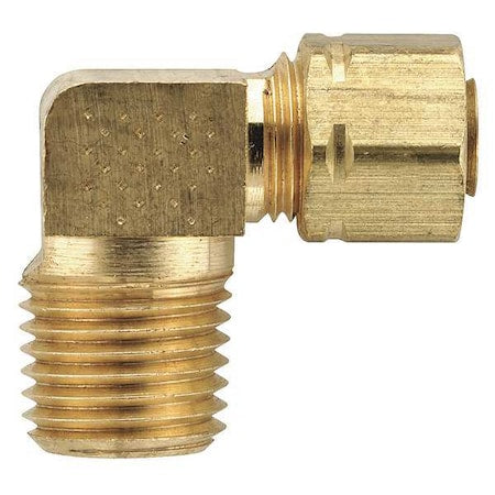 1/4" Compression x MNPT Brass 90 Degree Elbow 50PK