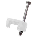 Cable Staples, Plastic, Steel, 100 PK