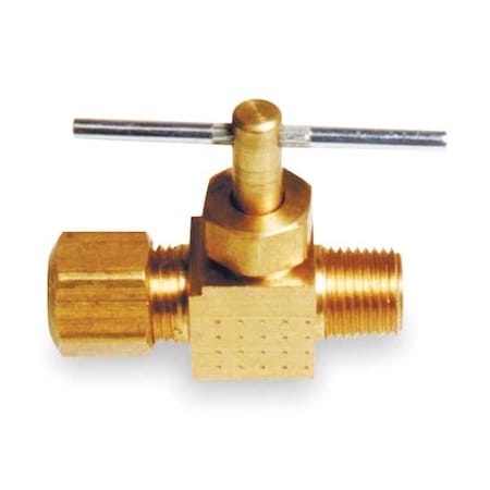 Needle Valve,Straight,Brass,1/4 In.
