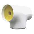 3-1/8" Fiberglass Tee Pipe Fitting Insulation, 1-1/2" Wall