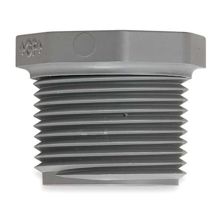 CPVC Hex Head Plug, Schedule 80, 3" Pipe Size, MNPT