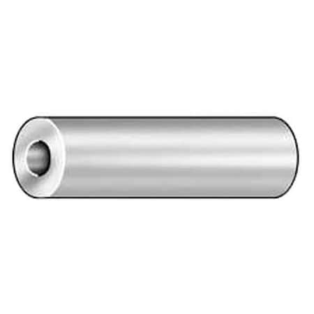 Spacer, #10 Screw Size, Plain Aluminum, 1/2 in Overall Lg, 0.192 in Inside Dia, 10 PK