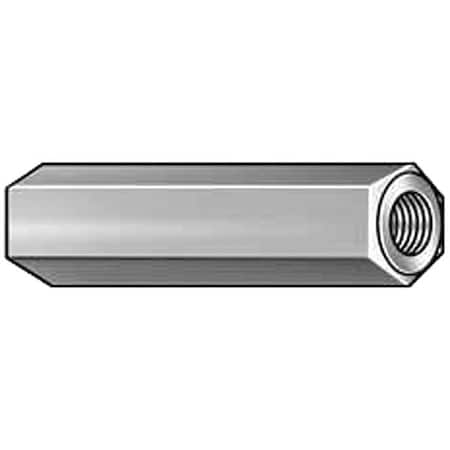 Hex Standoff, #4-40 Thrd Sz, 1/2 in L, 1/2 in Thrd L Aluminum Plain, 1/4" Hex W, 10 PK