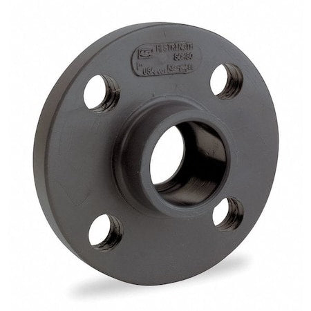 PVC Solid Flange, Socket, 1/2 in Pipe Size