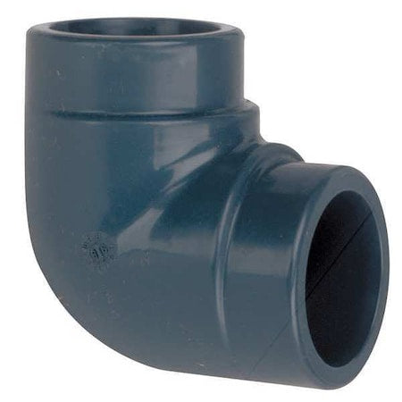 CPVC 90 degree Elbow, 2 in x 2 in Fitting Pipe Size, Female Socket x Female Socket, Schedule 80