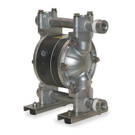 Double Diaphragm Pump, Aluminum, Air Operated, PTFE, 12 GPM