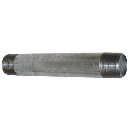 1/2" MNPT x 4" TBE Galvanized Steel Pipe Nipple Sch 40