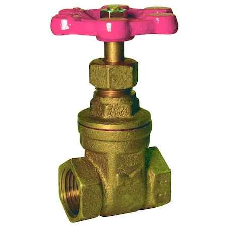 Gate Valve,Brass,2 In,Brass