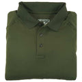 Tactical Polo Shirt, 100% Polyester, Button, 2 Pocket(s), Olive Green, L