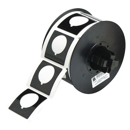 Pre-Cut Label Stock Roll, Black, Gloss