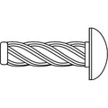 U-Drive Screw, Round, Zinc Plated Steel, 1/8 in Head Ht, 3/4 in Lg, 1000 PK