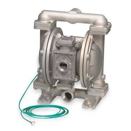 Double Diaphragm Pump, Aluminum, Natural Gas Operated, Buna N, 45 GPM
