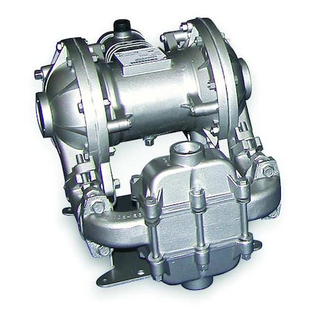 Double Diaphragm Pump, Aluminum, Air Operated, PTFE - Neoprene Backup