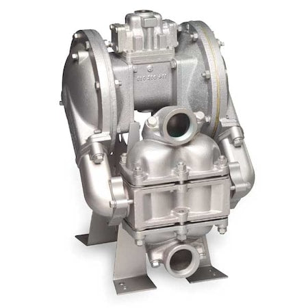 Double Diaphragm Pump, Cast iron, Air Operated, Santoprene, 135 GPM