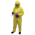 Chemical Resistant Coveralls, Hooded Coverall, M, ChemSplash(R) 1, Elastic Wrist, Elastic Ankle