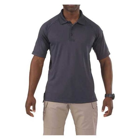 Tactical Polo Shirt, Button Front, 2 Pocket(s), Charcoal, 3XL