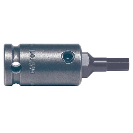 3/8 in Drive Hex Socket Bit SAE 7/32 in Tip, 2 1/4 in L