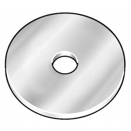 Fender Washer, For Screw Size 1/2" ,316 Stainless Steel Plain Finish, 5 PK