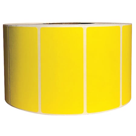 Barcode Printer Label, Yellow, Labels/Roll: 3000