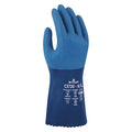 CS720 Chemical Resistant Gloves, Cotton, Nitrile, Polyester, 12 in L, Blue, S, 1 PR