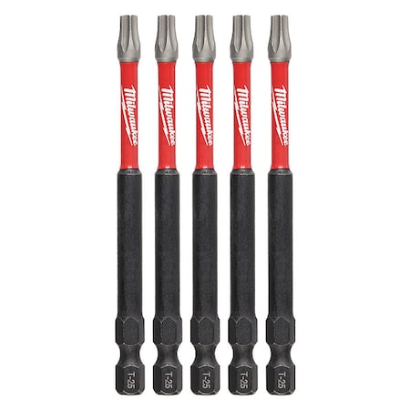 T25 TORX SHOCKWAVE Impact 3-1/2" Power Bits (5 pk)