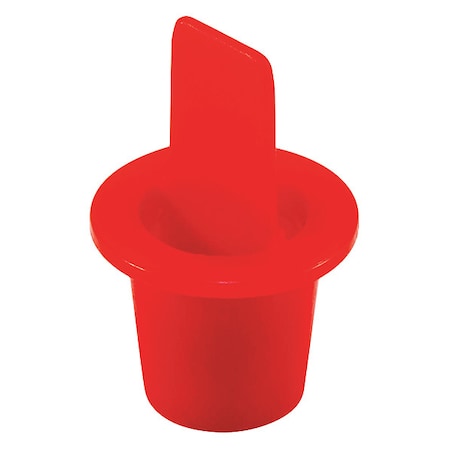 Center Pull-Tab Tapered Plug, Red, LDPE 5000 PK